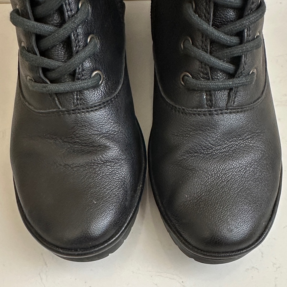 Fly London Black Lace-Up Heeled Granny Boot - Picture 5 of 9
